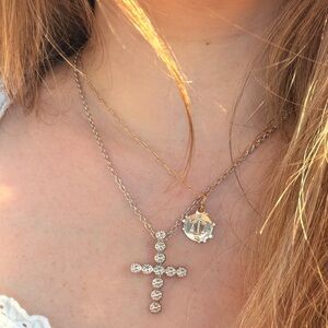 Elegant Sterling Silver Cross Pendant Necklace